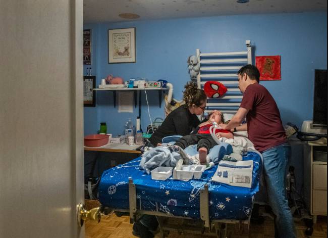 To Keep Their Son Alive, They Sleep in Shifts And Hope a Nurse Shows Up
